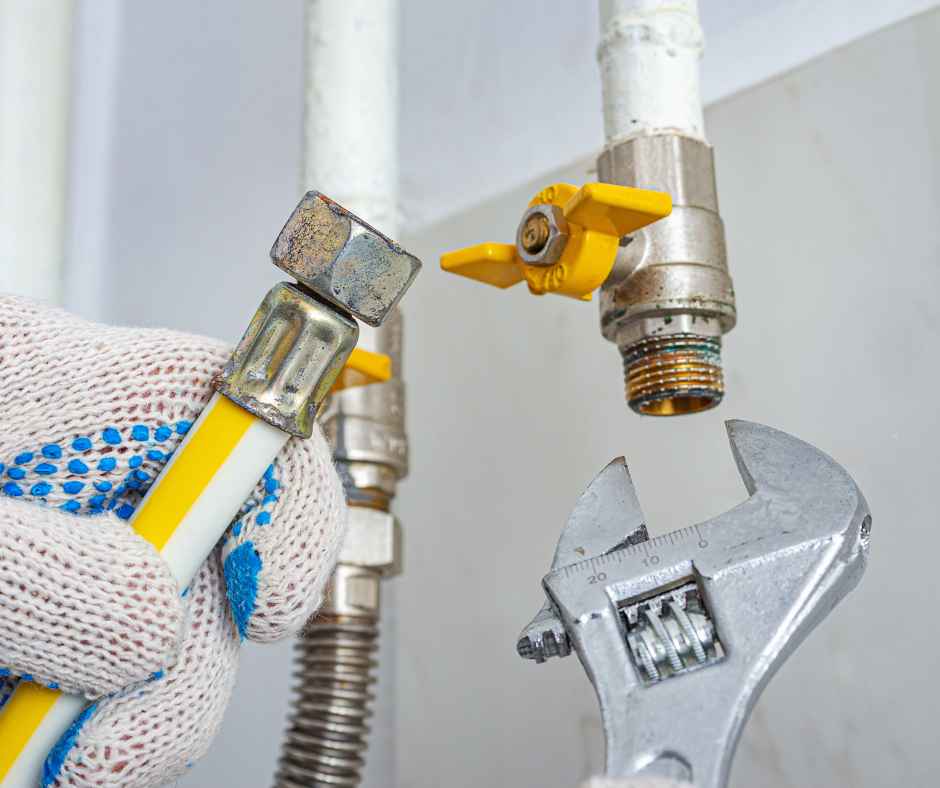 Fixing a leaking gas line